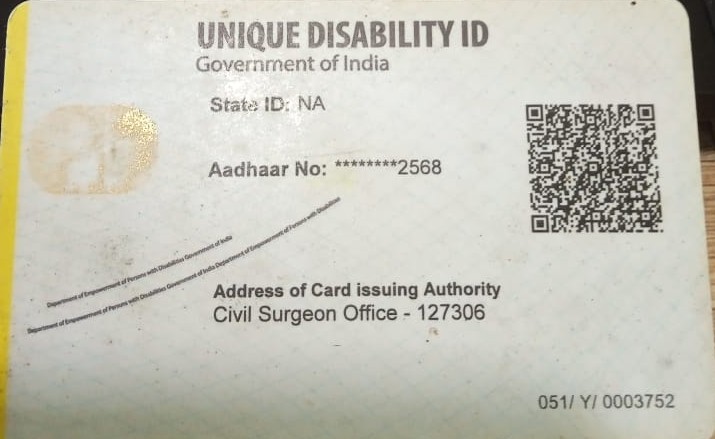 Upload Disability Certificate