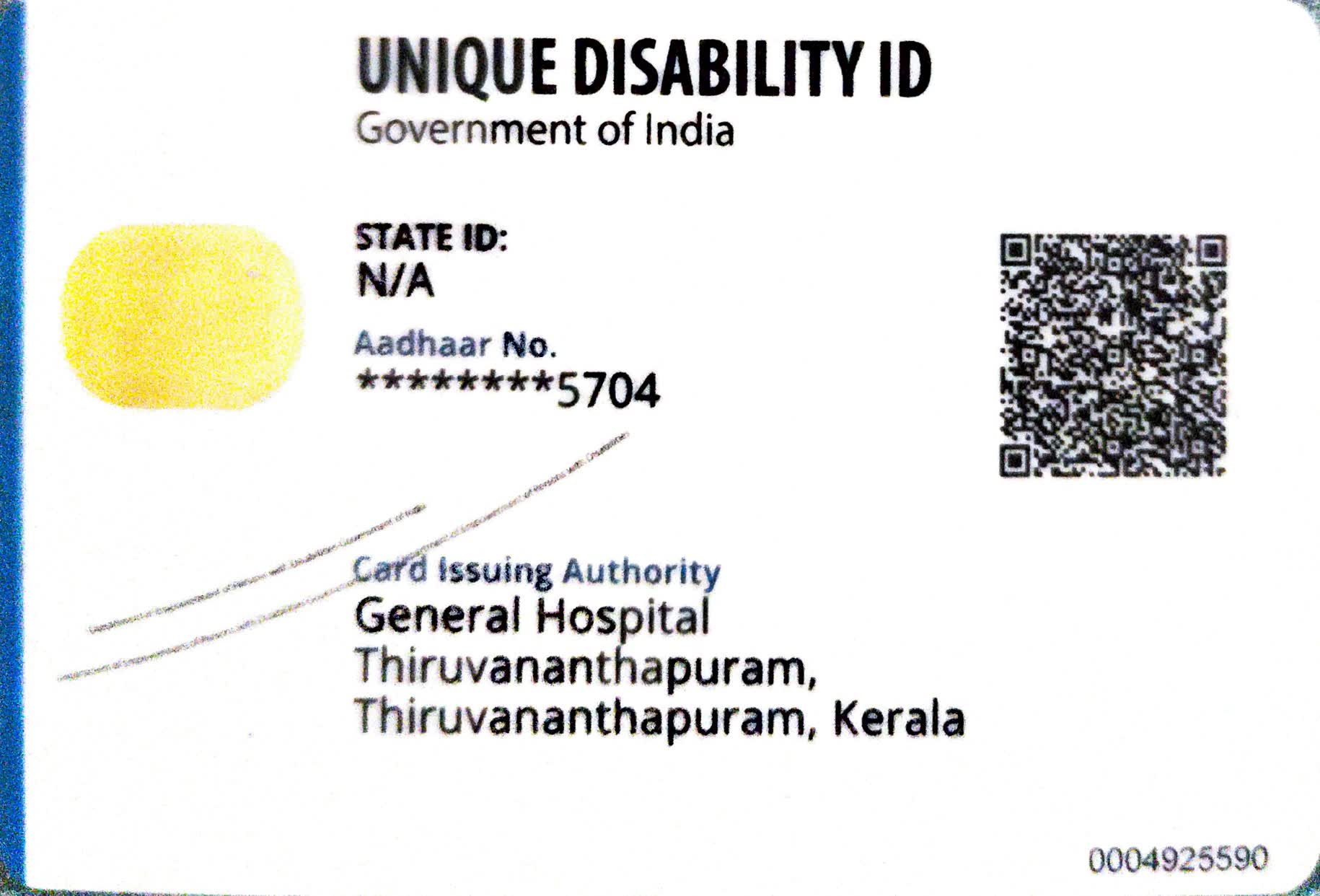 Upload Disability Certificate
