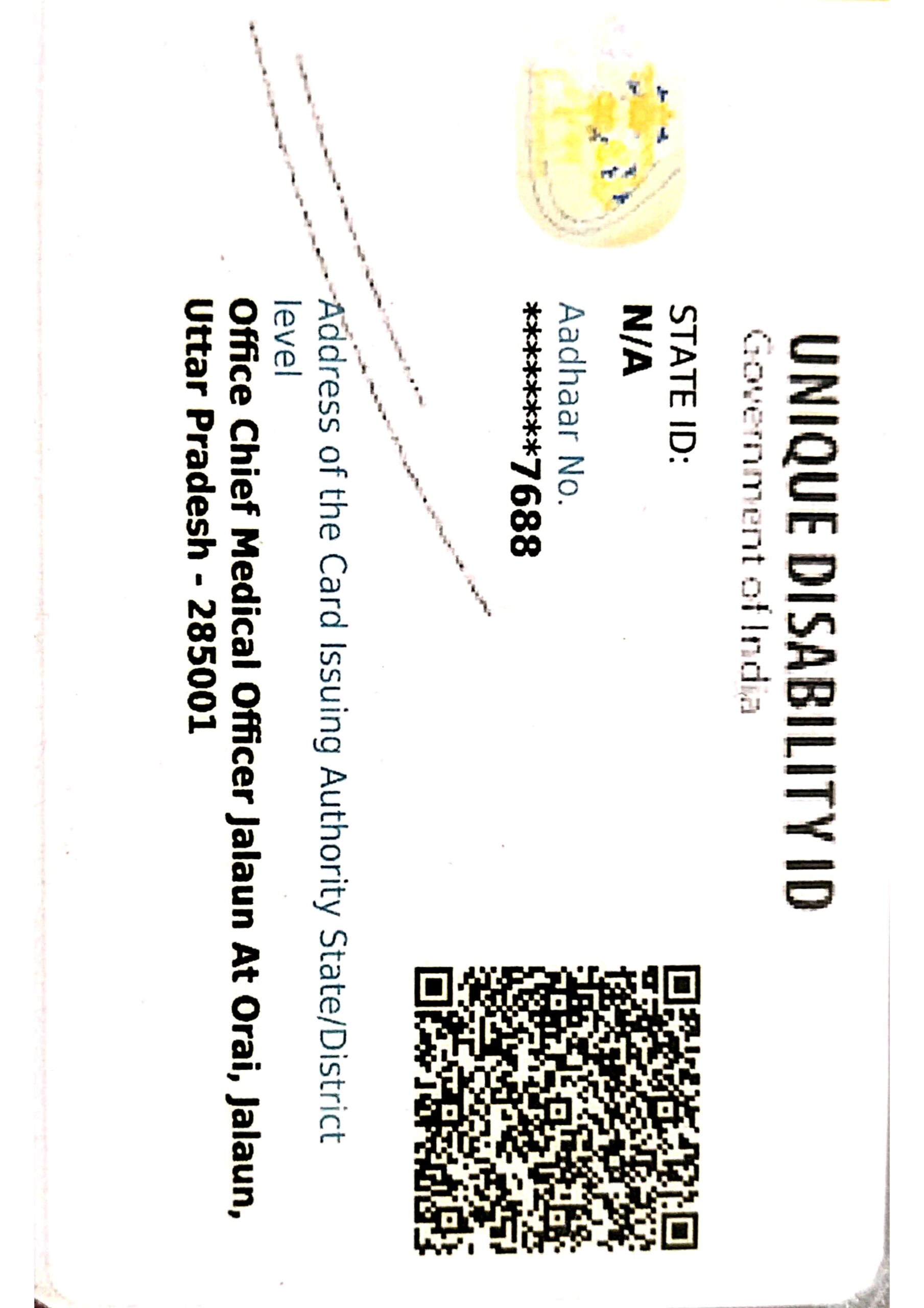 Upload Disability Certificate