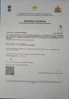 Upload Disability Certificate