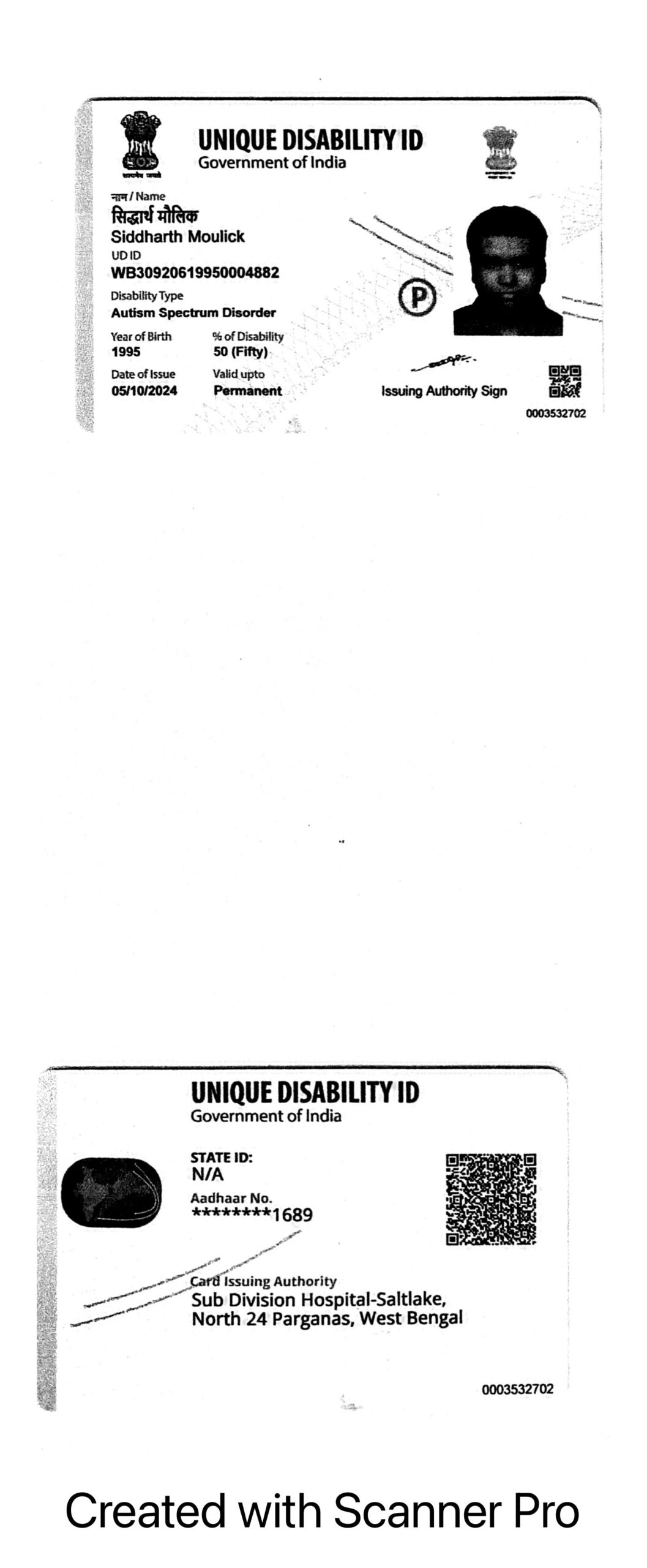 Upload UDID Card