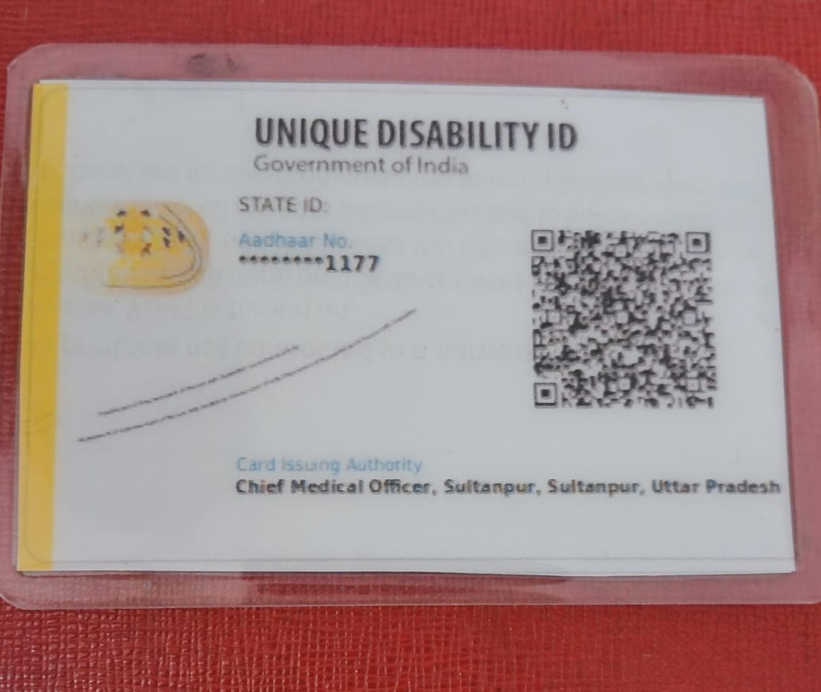 Upload Disability Certificate